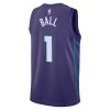 Camiseta Hombre NBA Charlotte Hornets Lamelo Ball 1 2022-23 Jordan Statement Edition Violeta Swingman